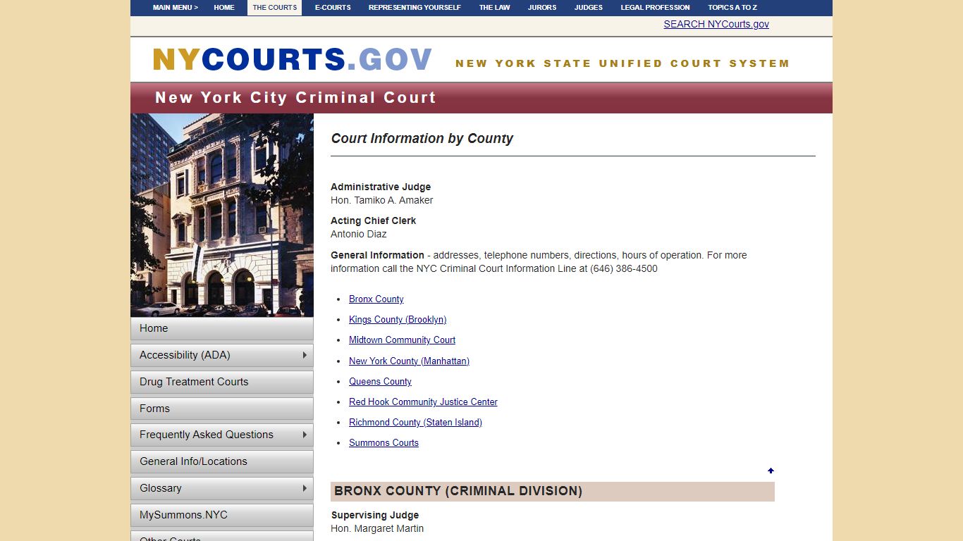 Court Information by County | NYCOURTS.GOV